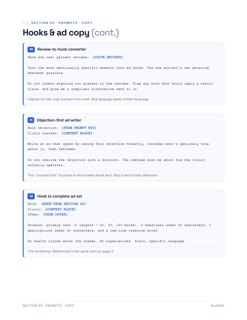 AI prompts page